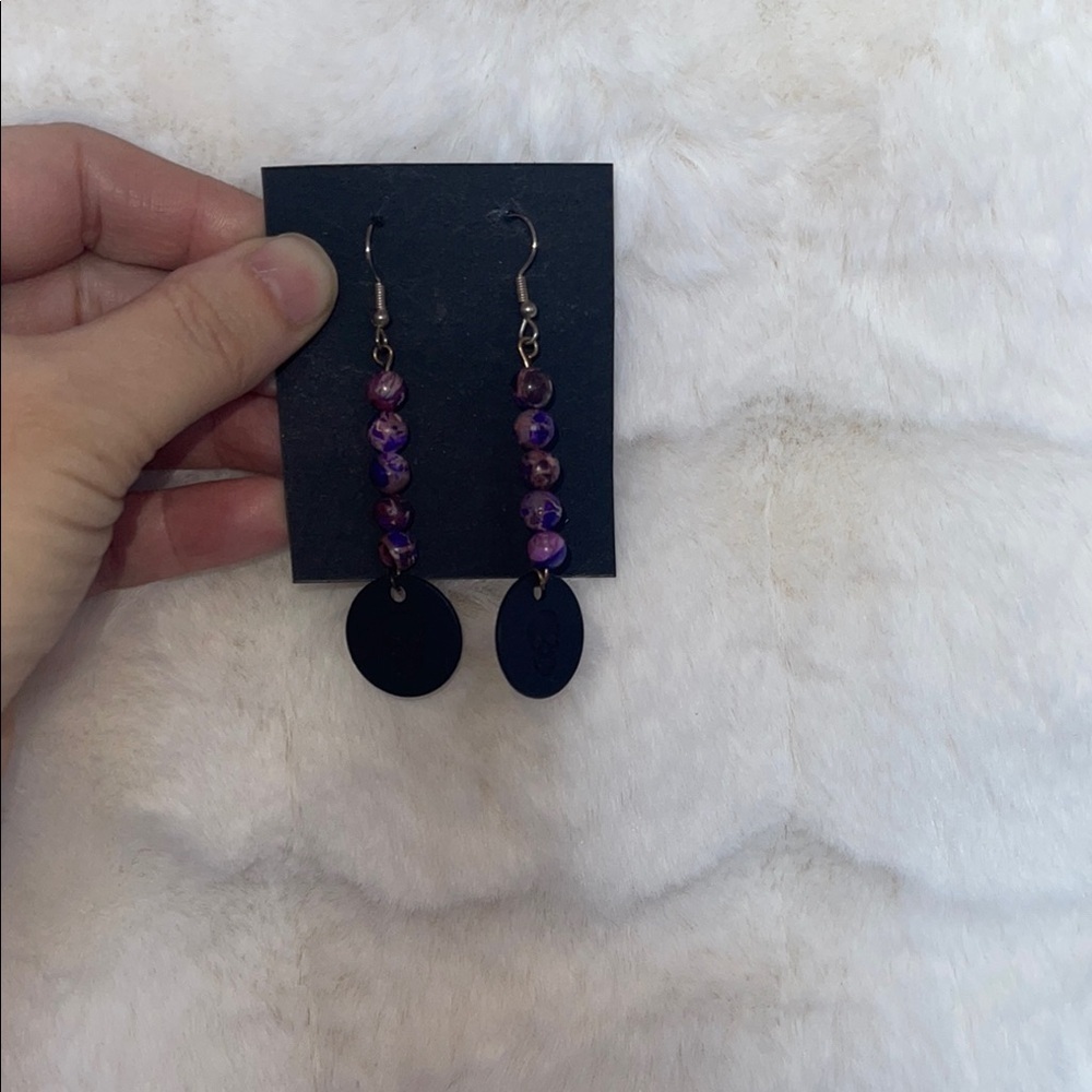 HANDCRAFTED Handmade brand new jasper semi precious stones earring NWT